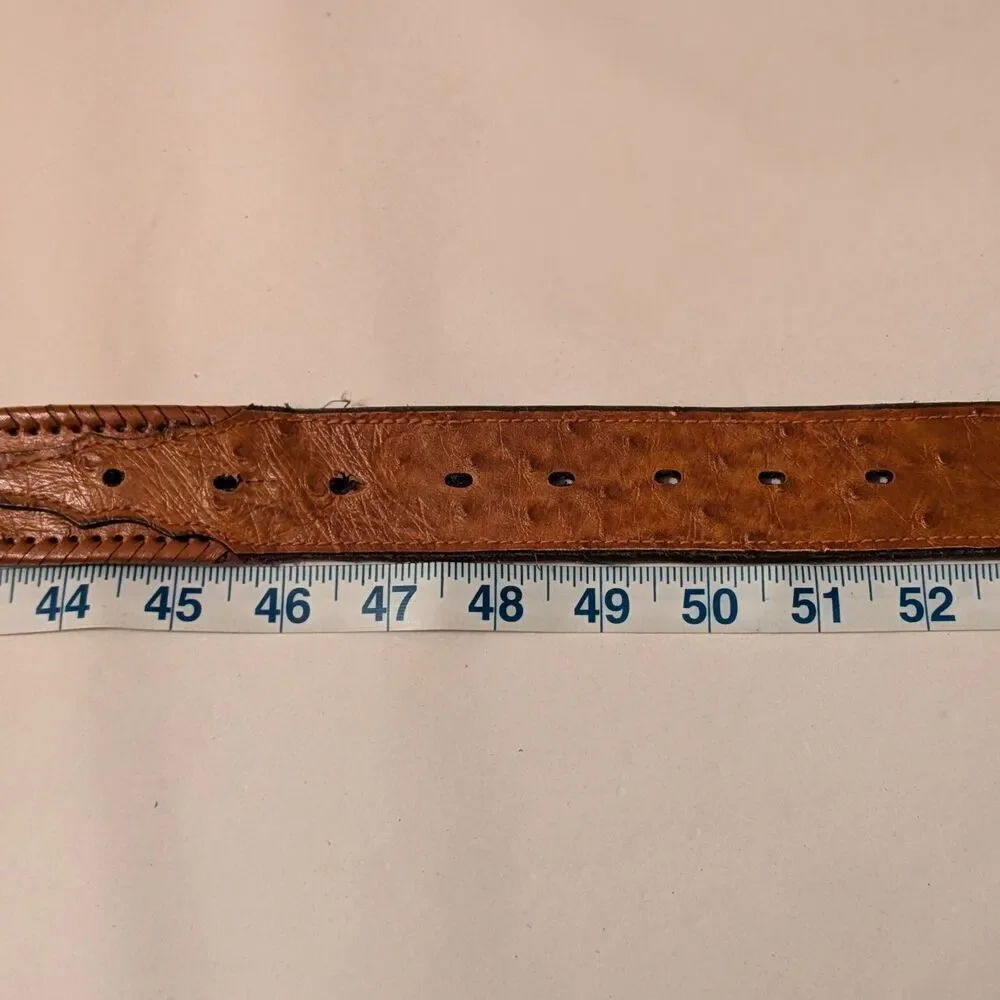 Vintage Leather Conch Scalloped Medallion Western Belt, 45-52
